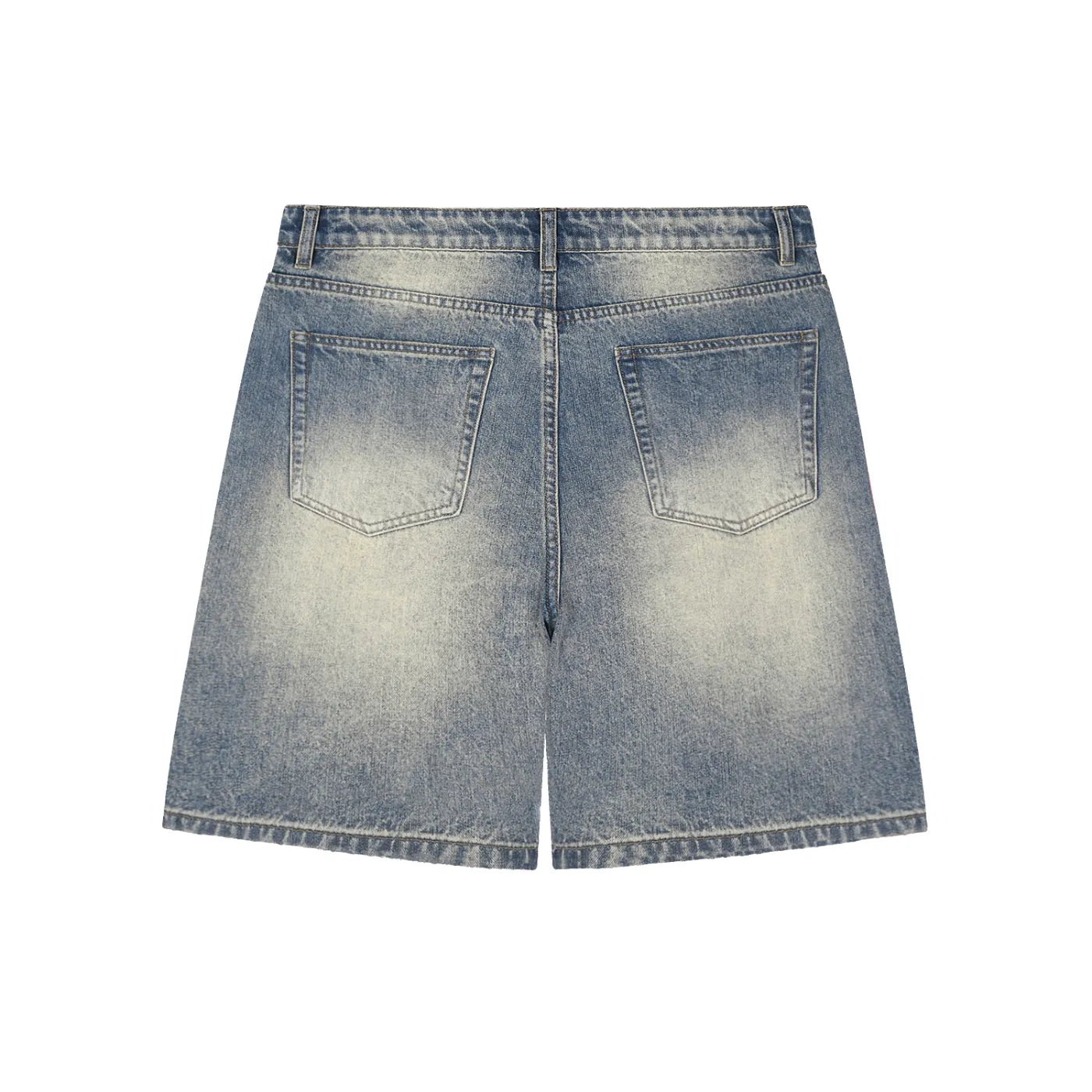 Faded Distressed Baggy Denim Shorts